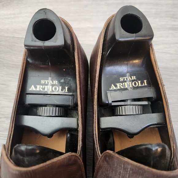 Vintage Star Artioli Dark Brown  Shoes Size 8.5 Leather Loafer Rentro Quality main image 5